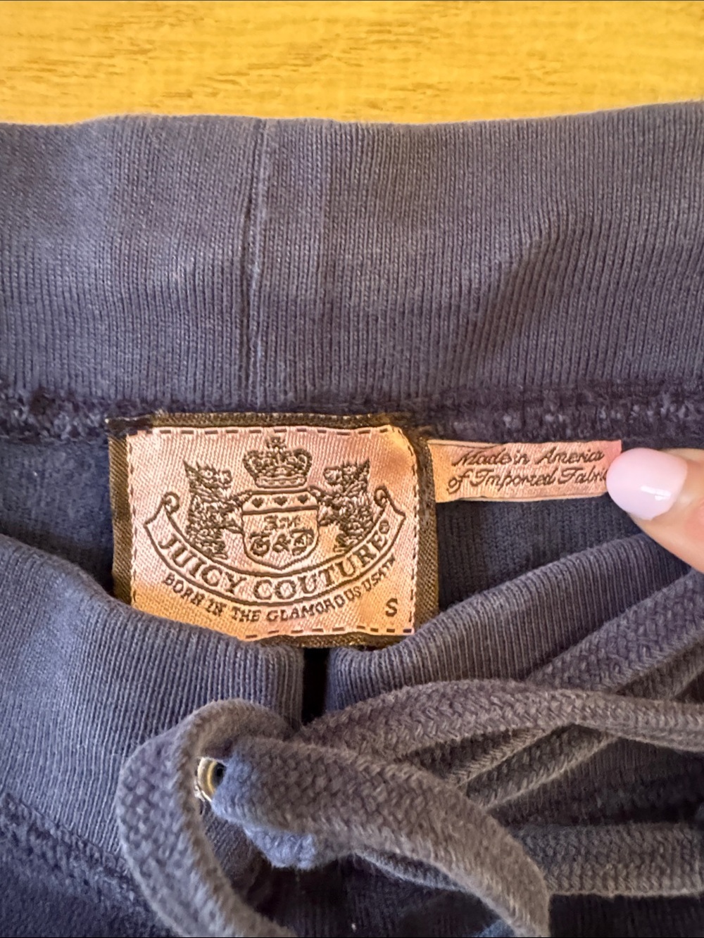 Dark Navy Juicy Couture Real 2000s Vintage Low Rise loose Pants